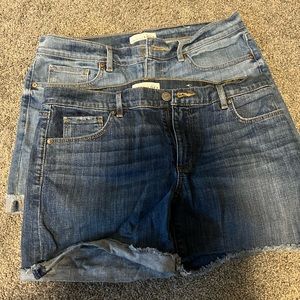 2 pairs of cuffed shorts size 6